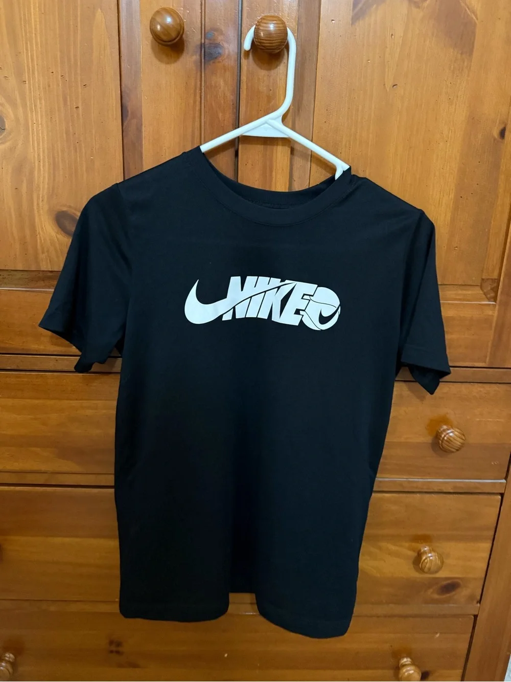 Nike Boy’s Black Logo Graphic Crew Neck T-Shirt
